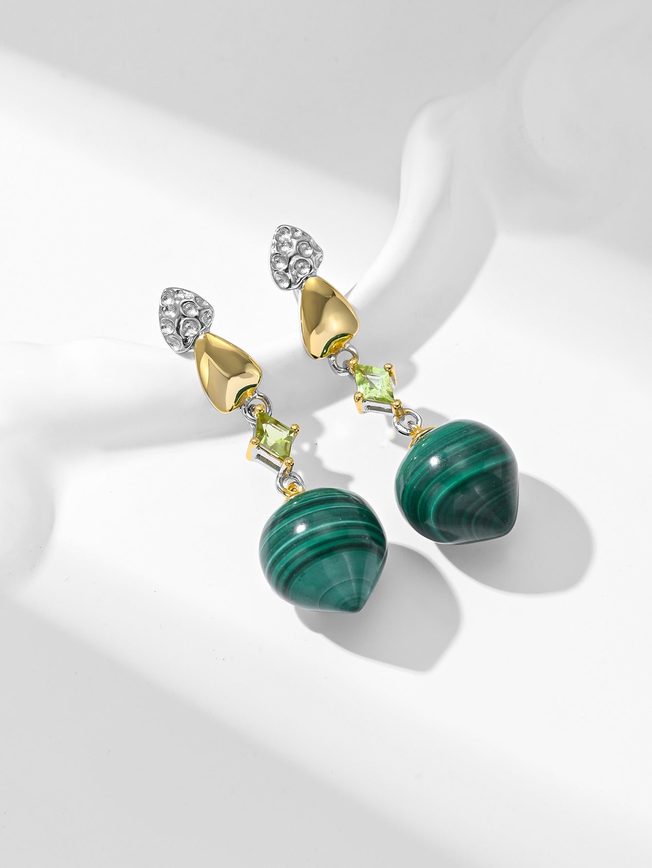 Malachite & Peridot Mystic Drop Earrings