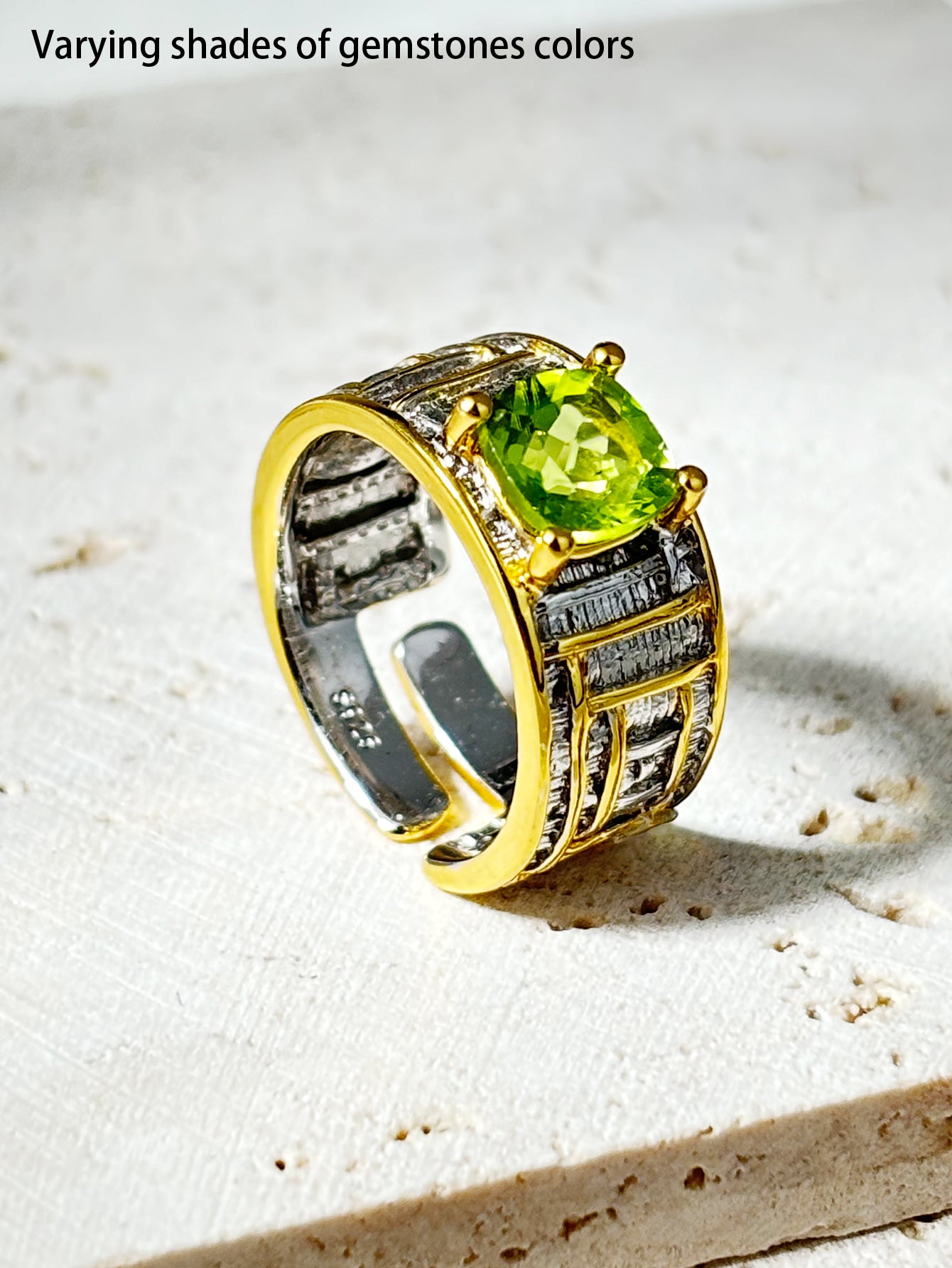 Natural Peridot - Glow Power Ring