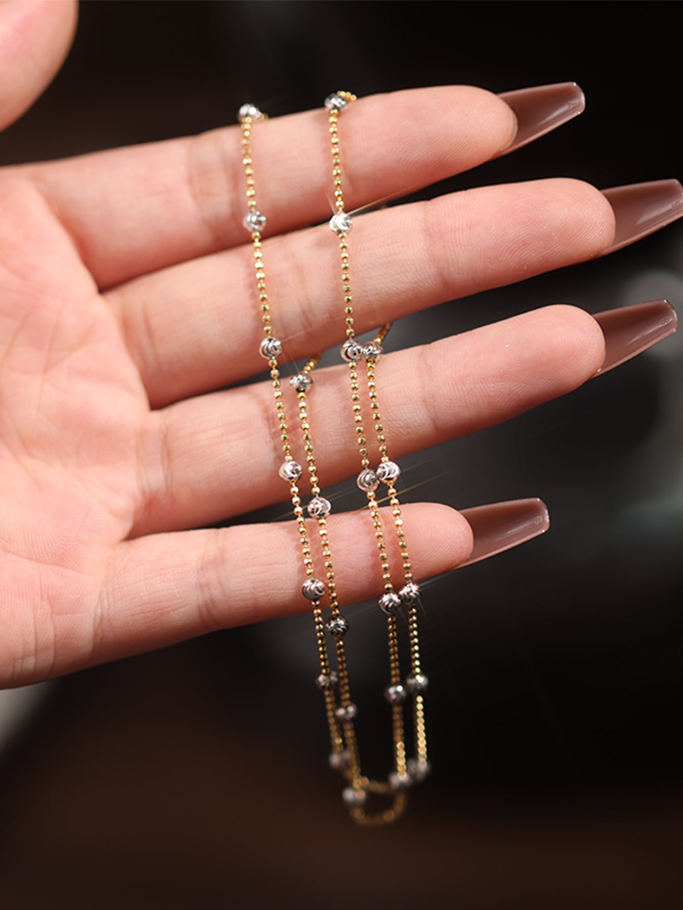 Sterling Silver Contrast Cat's Eye Necklace