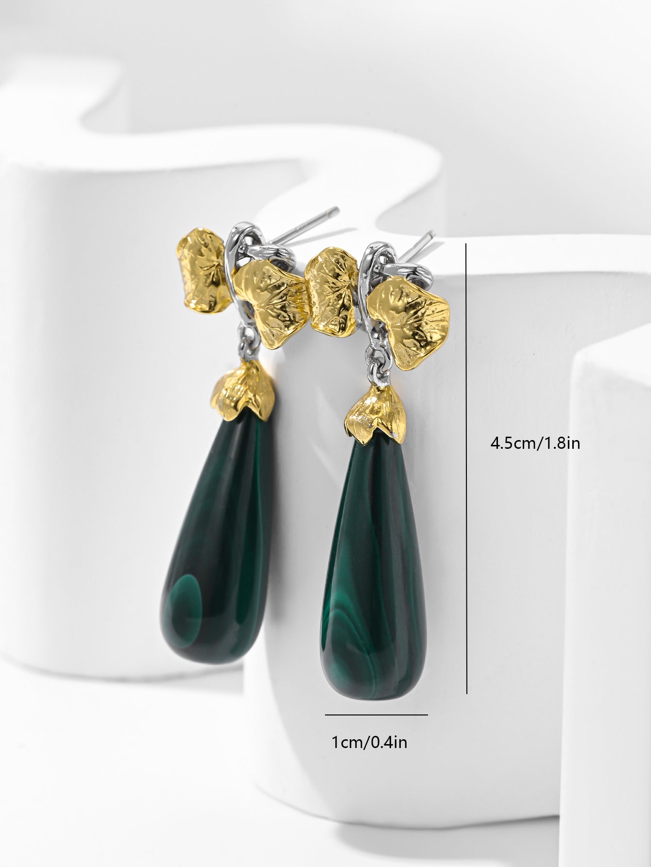 925 sterling silver malachite earrings