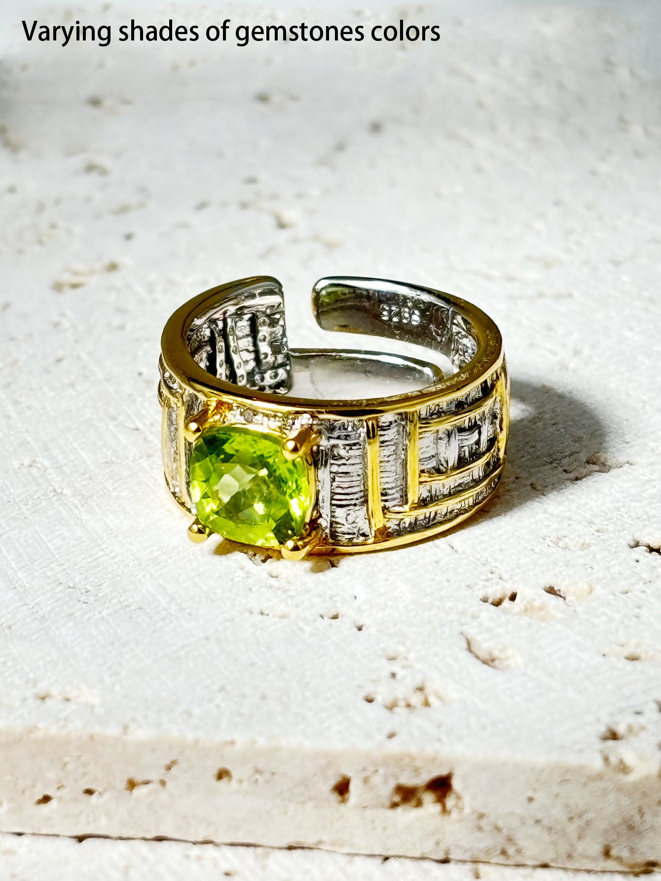 Natural Peridot - Glow Power Ring