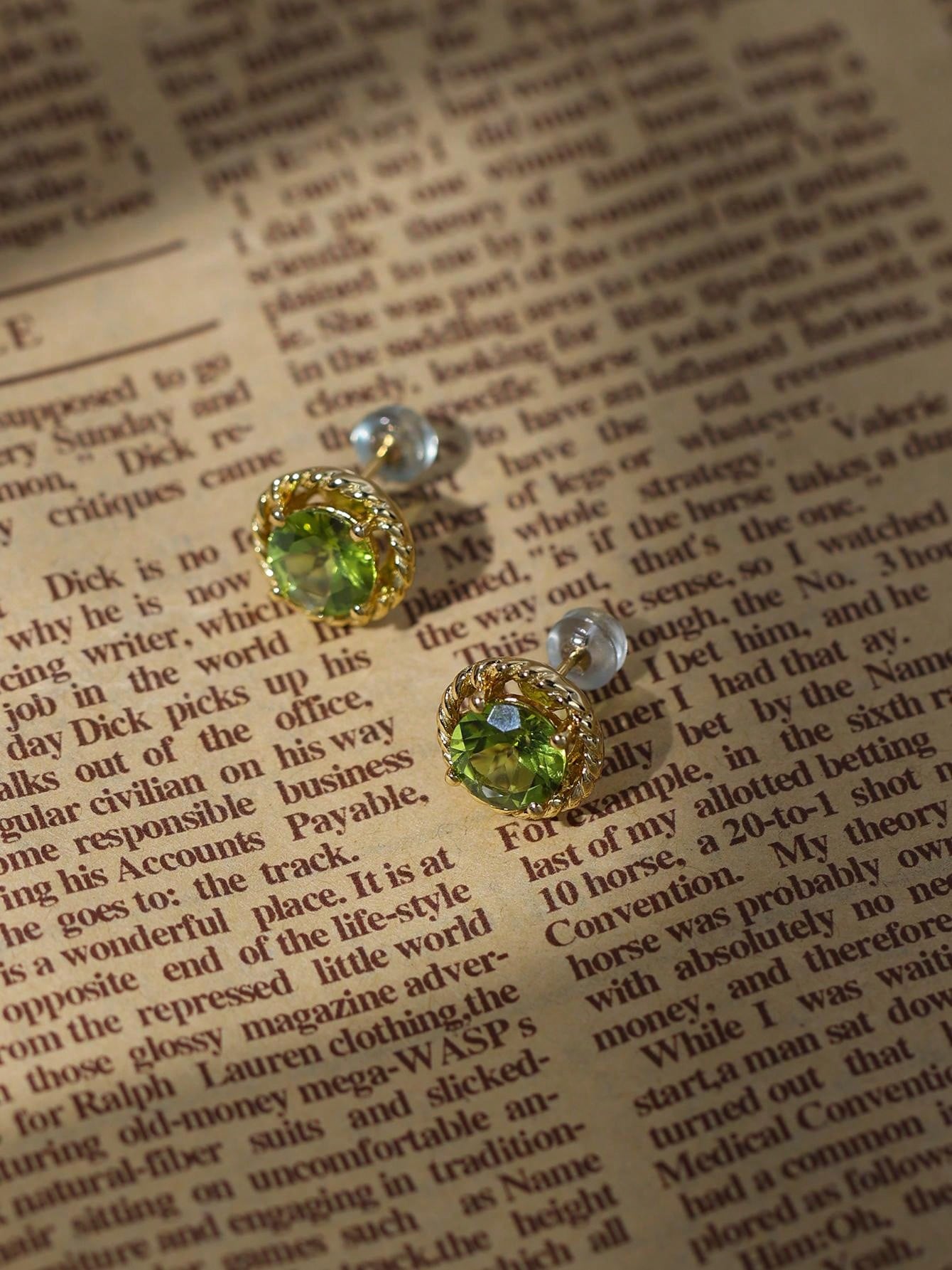 Natural Peridot Earrings