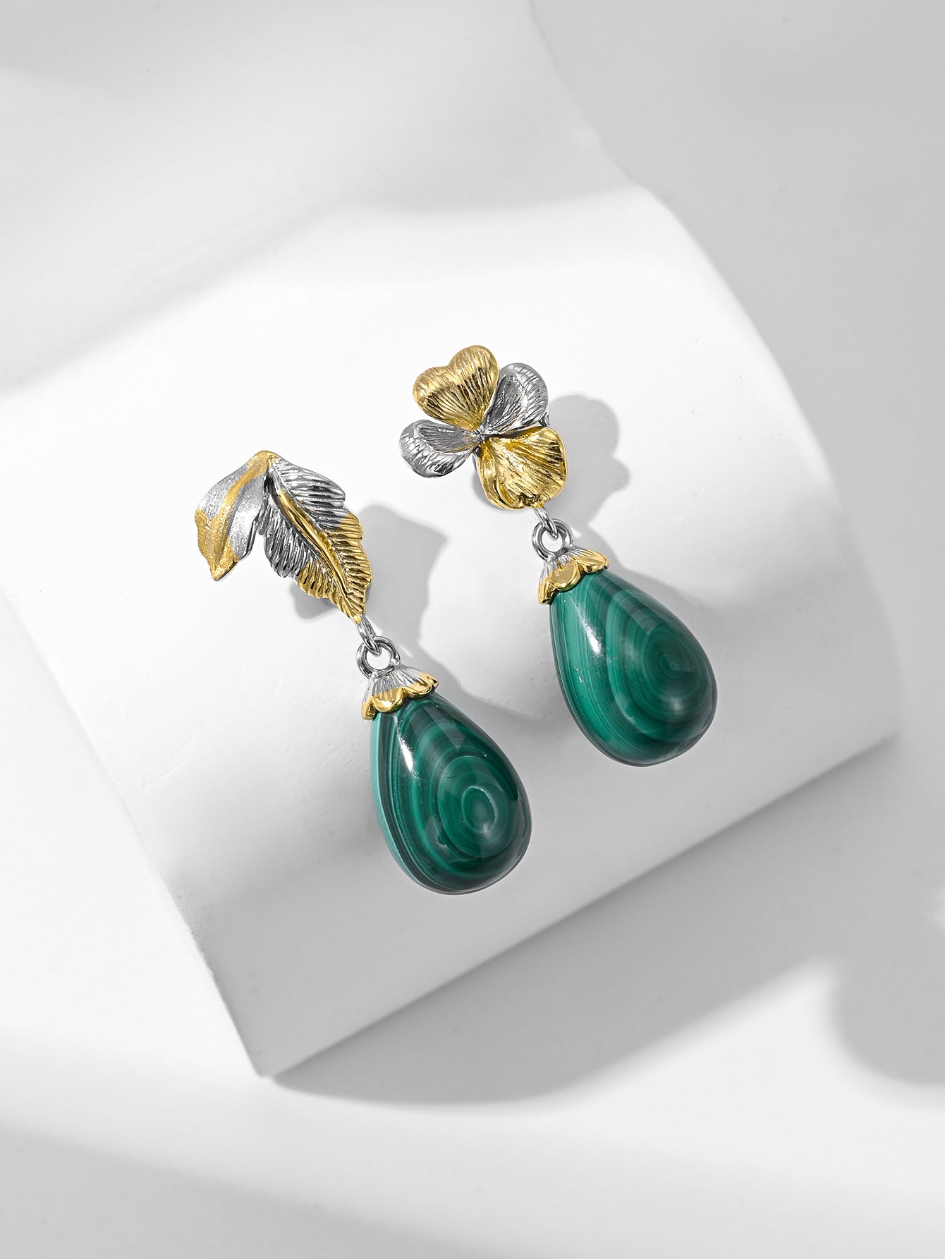 Malachite Pendant Earrings