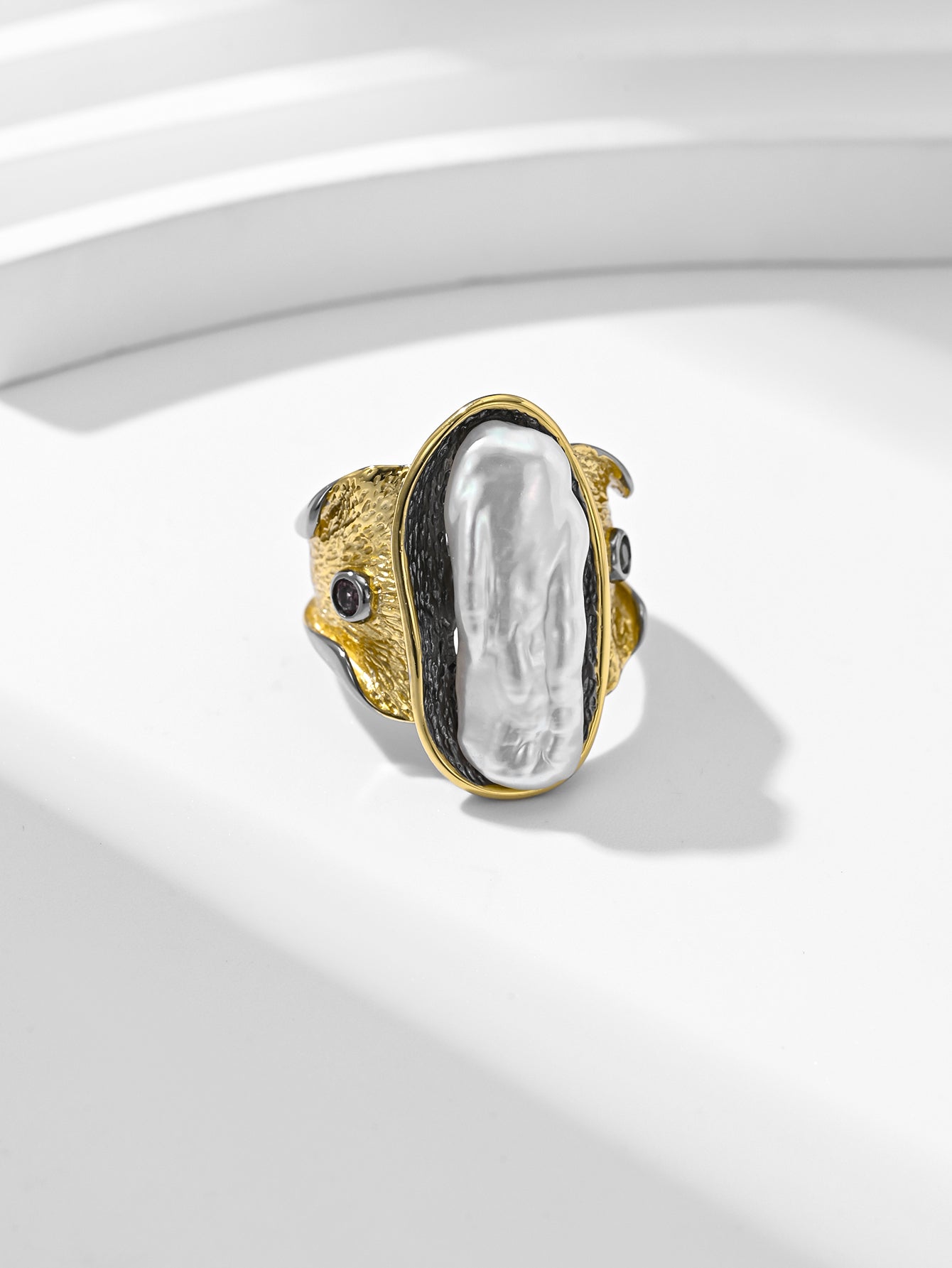 Artistic Irregularity Baroque Pearl -  Ring