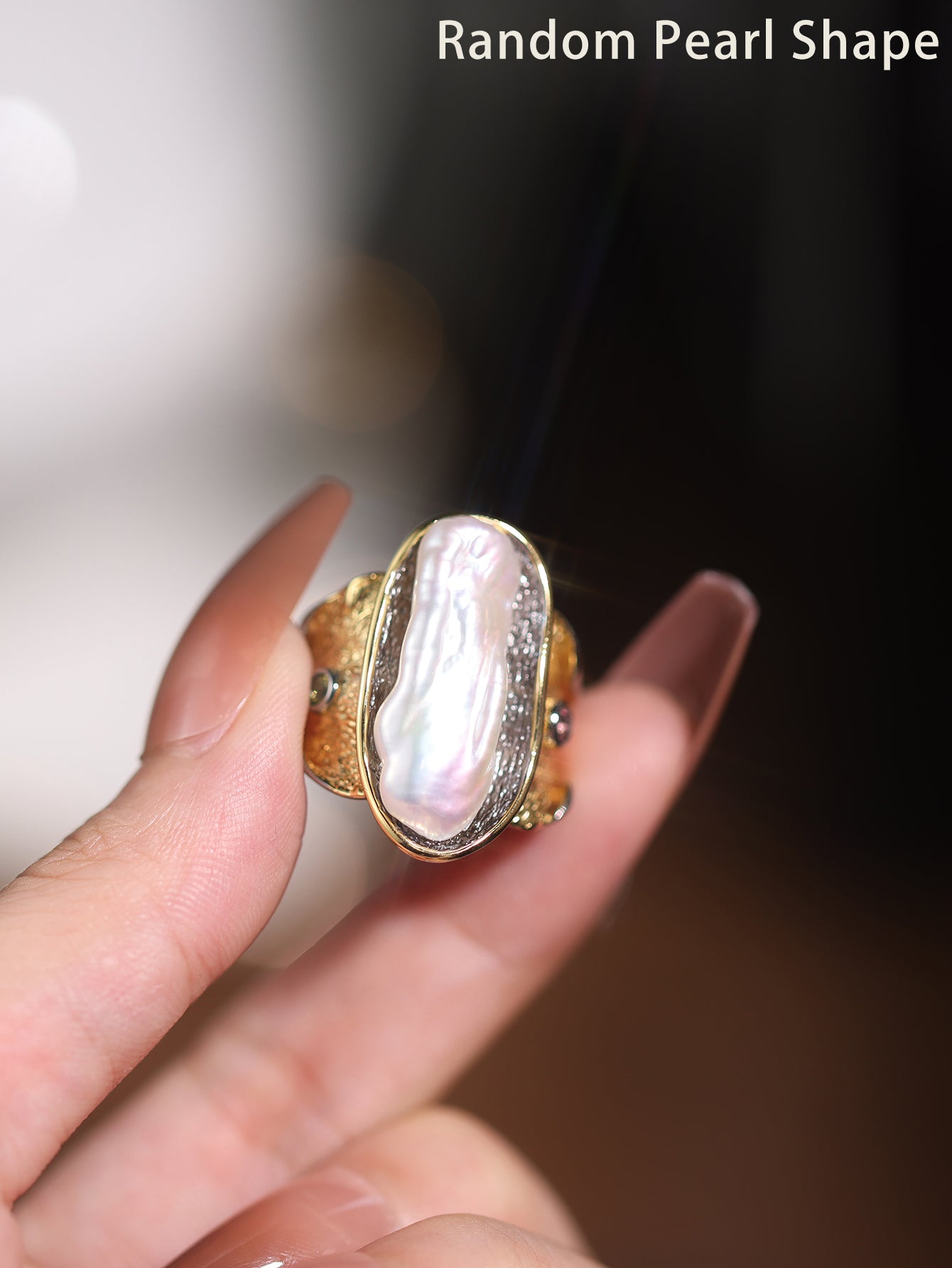Artistic Irregularity Baroque Pearl -  Ring