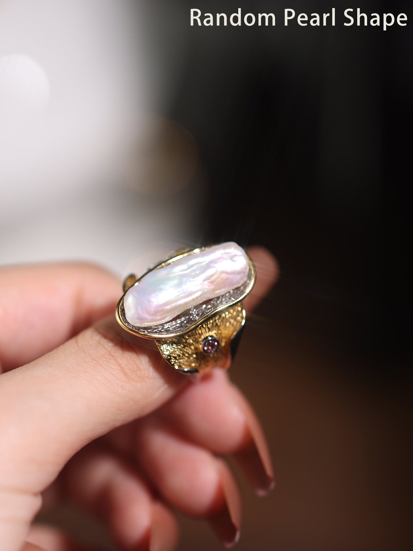 Artistic Irregularity Baroque Pearl -  Ring