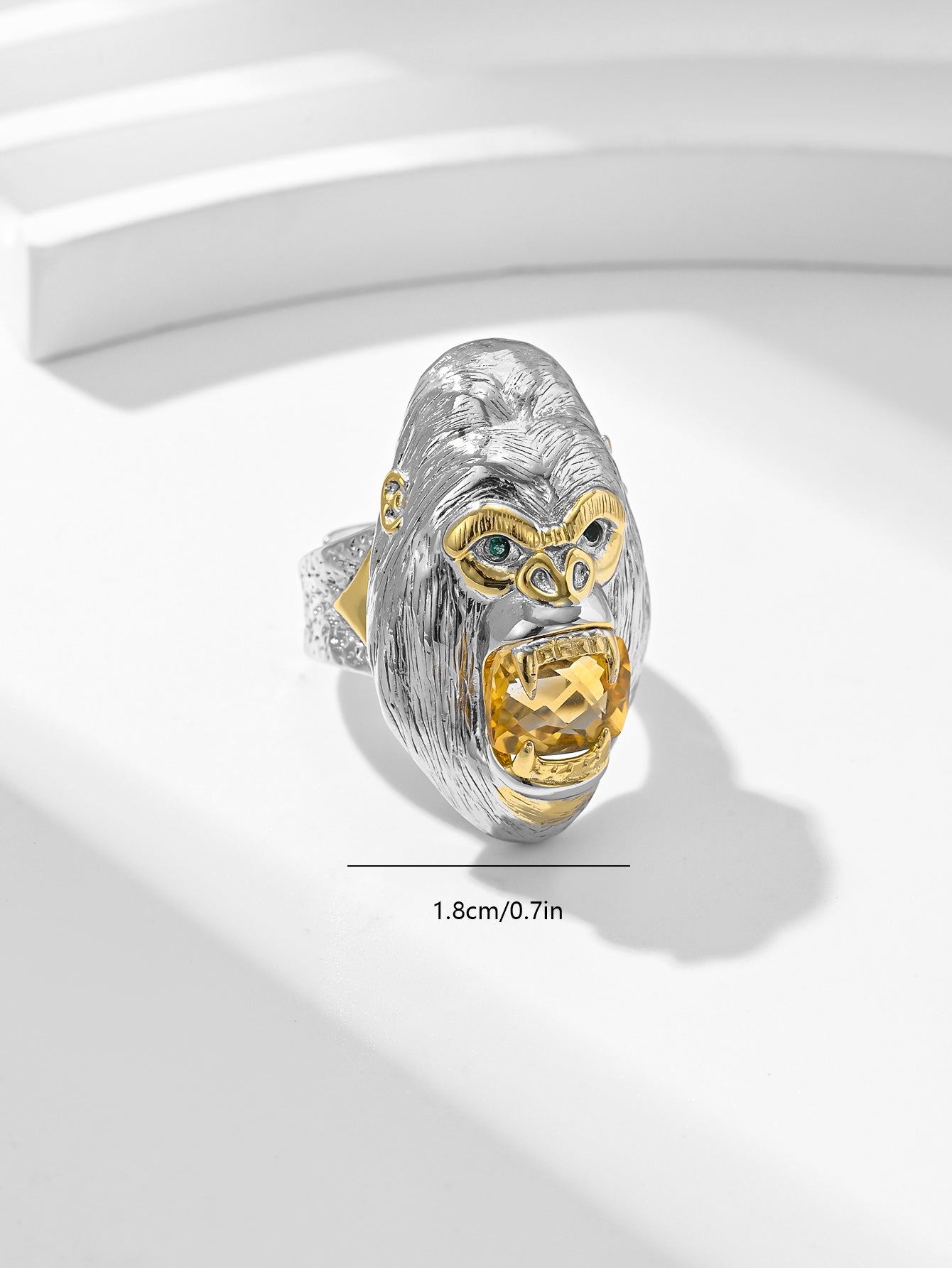 Golden Gorilla Citrine Ring