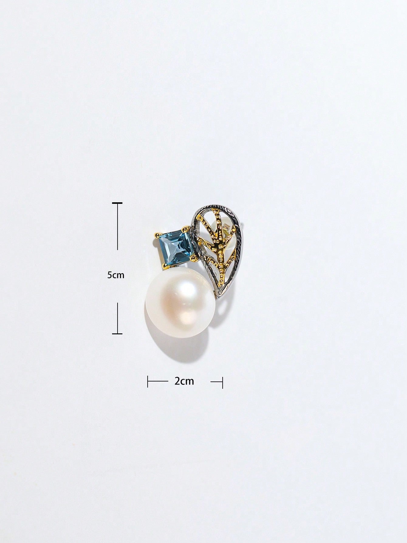 Topaz Pearl Stud Earrings