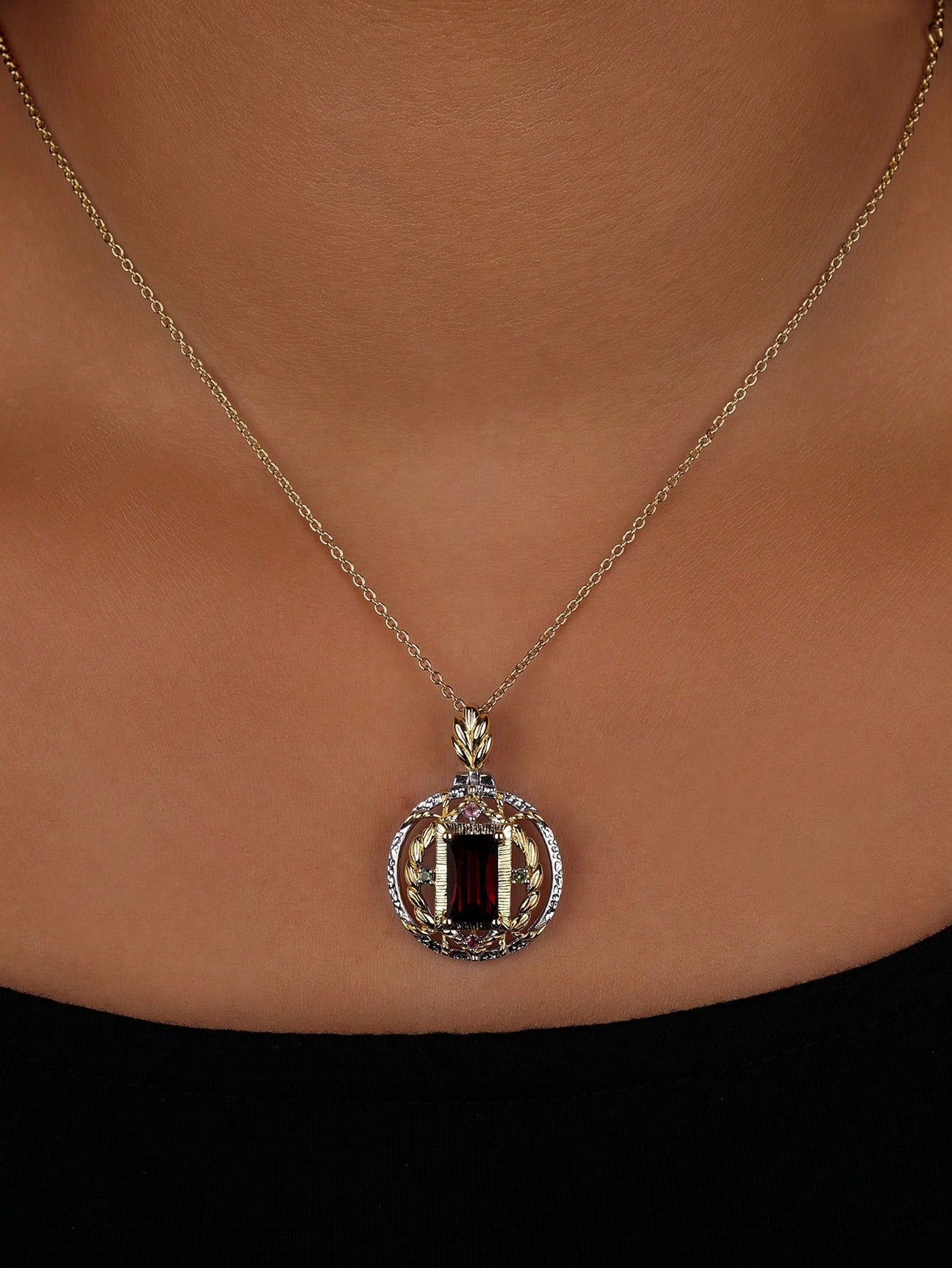 Gold Branches and Pomegranates Necklace