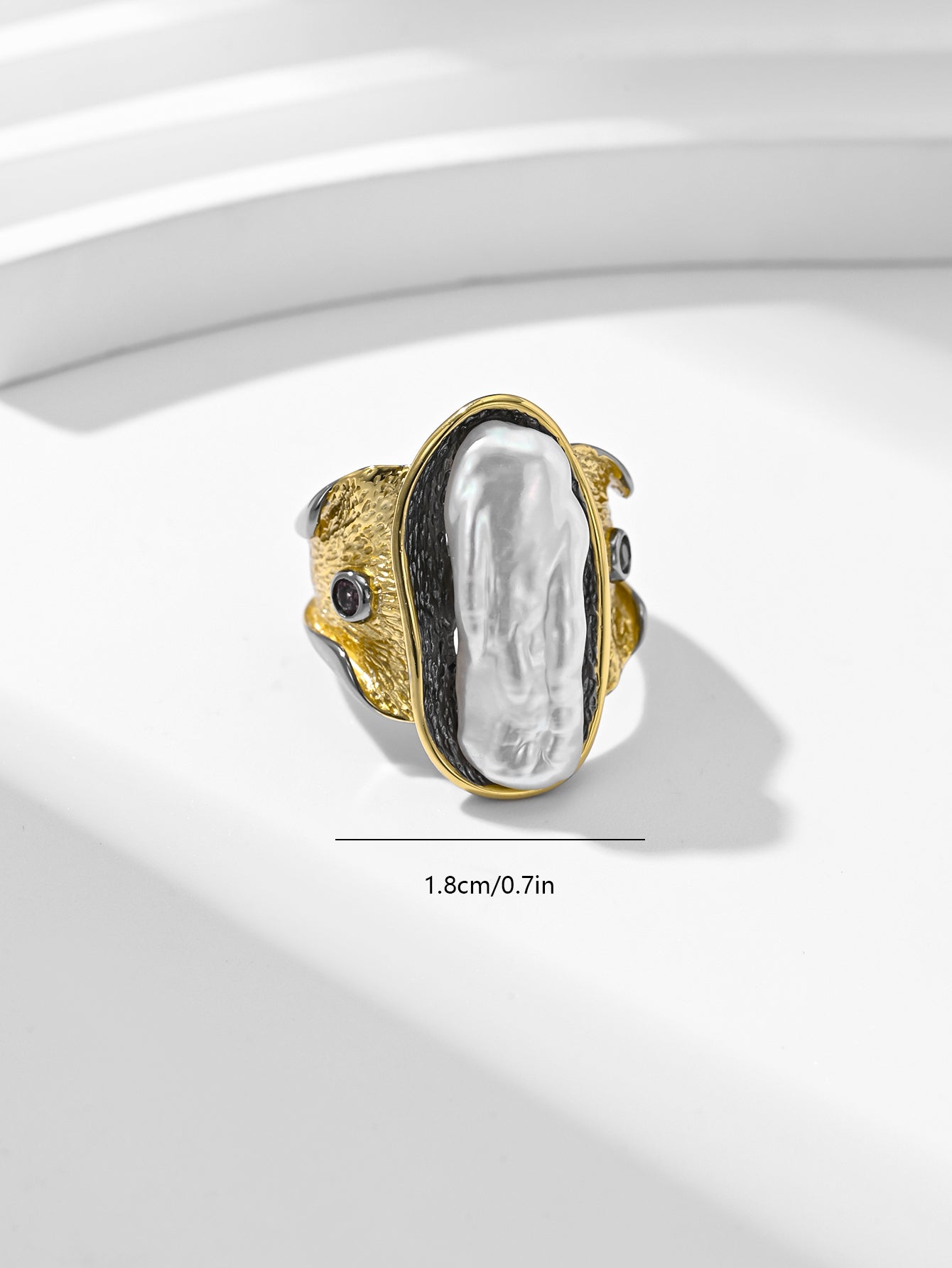 Artistic Irregularity Baroque Pearl -  Ring