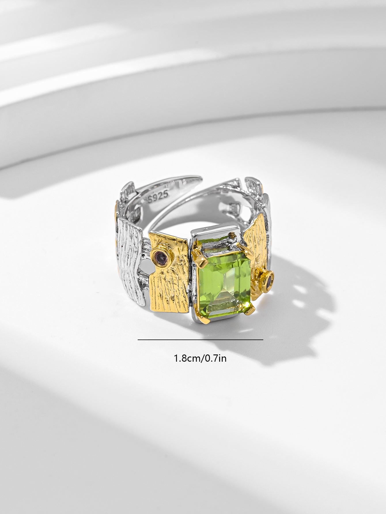 Eden's Spark: Natural Peridot Ring