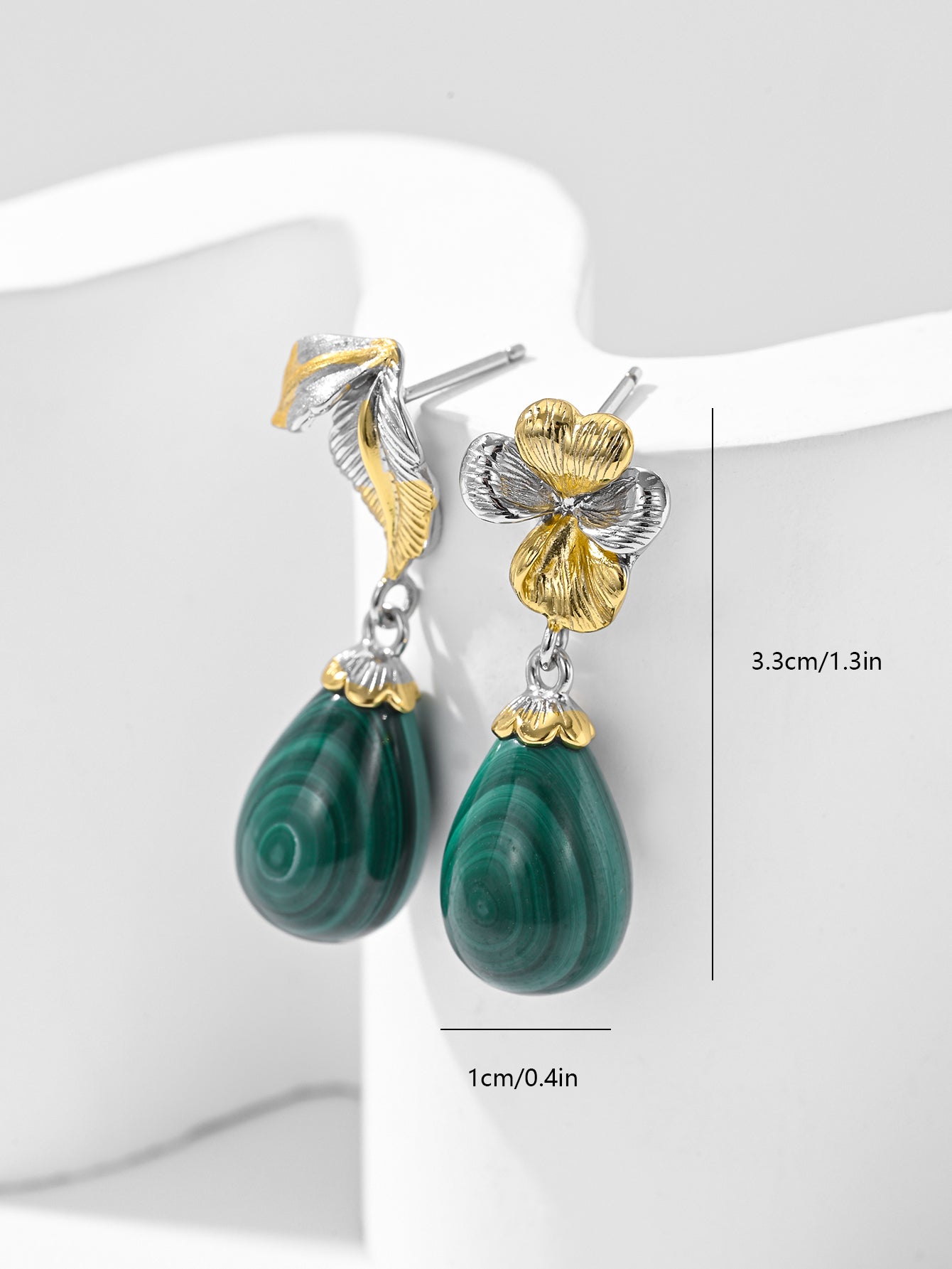 Malachite Pendant Earrings