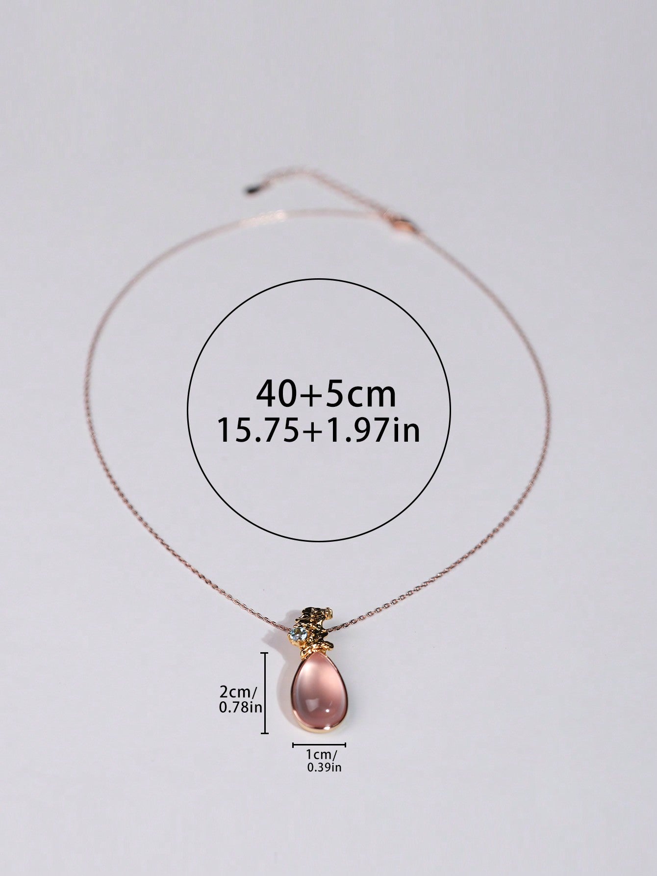 Pink Dream Drops Necklace-Hibiscus Stone/Pink crystal