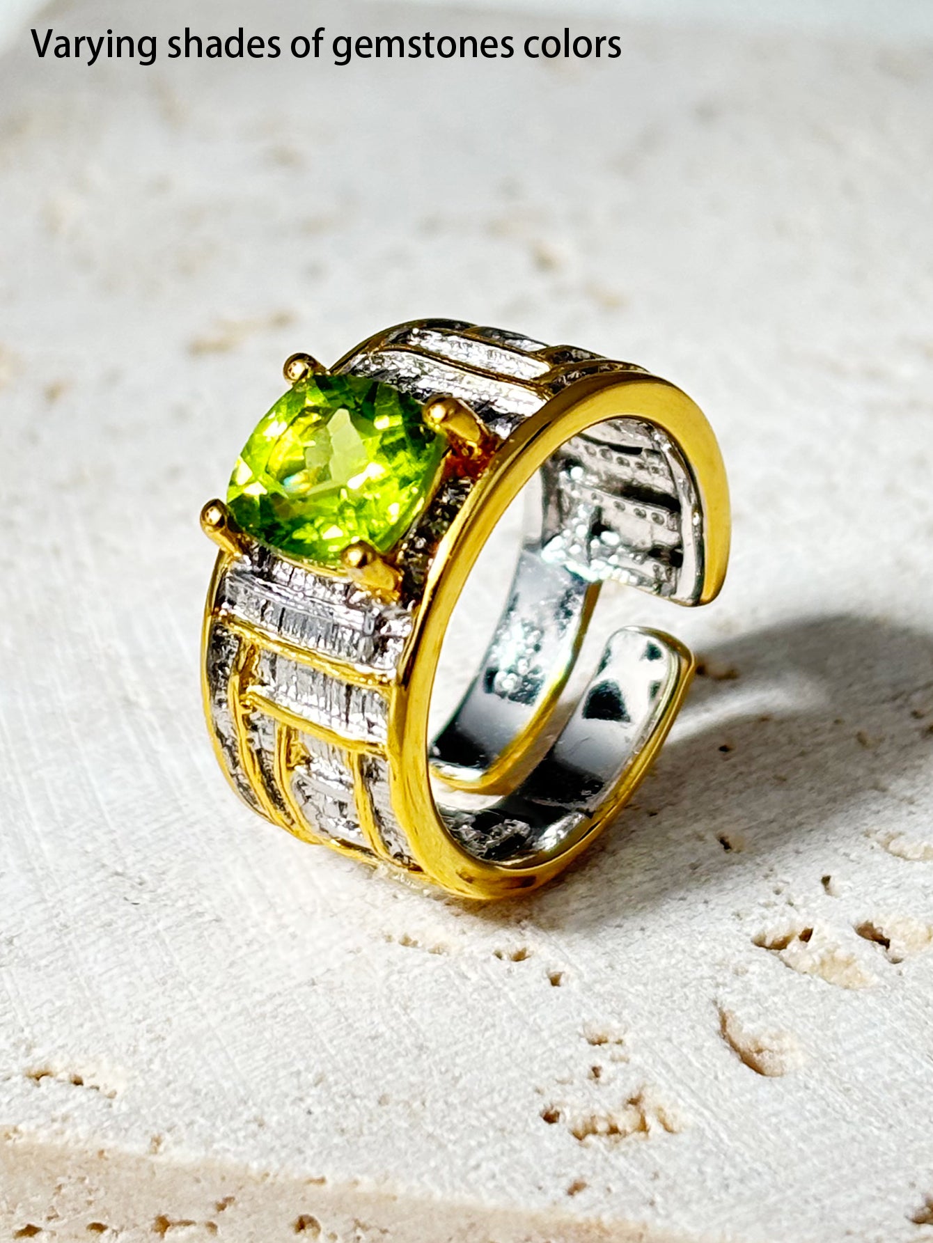Natural Peridot - Glow Power Ring