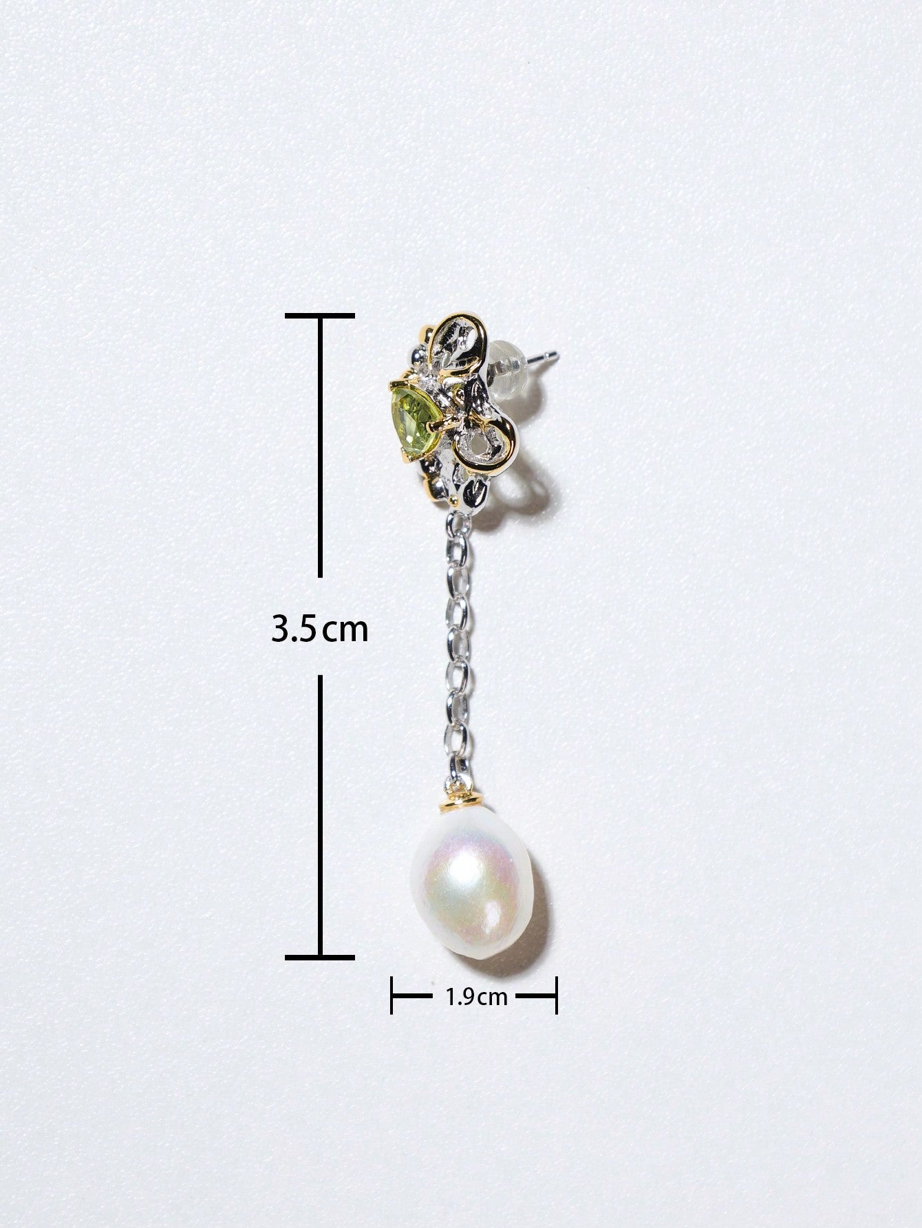 Peridot Pearl Earrings