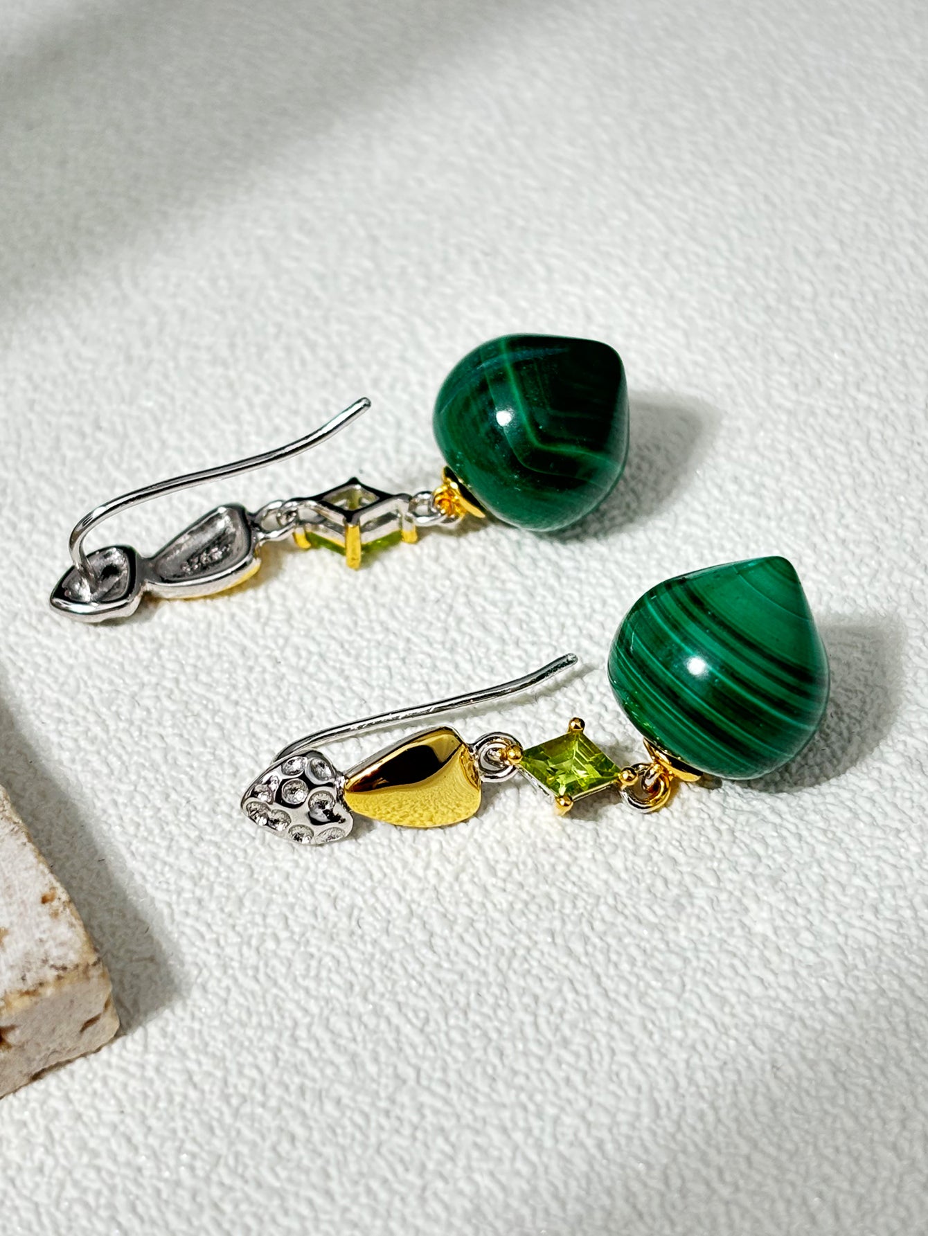 Malachite & Peridot Mystic Drop Earrings
