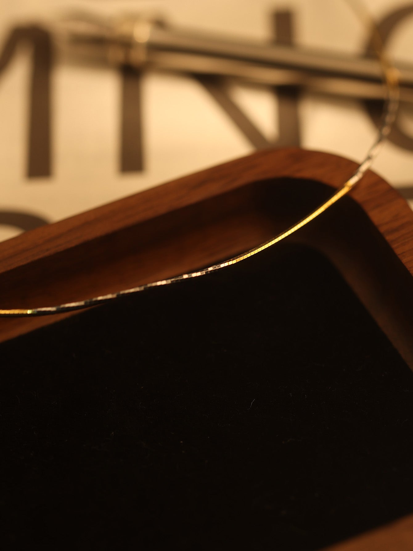 925 sterling silver shiny two-color necklace