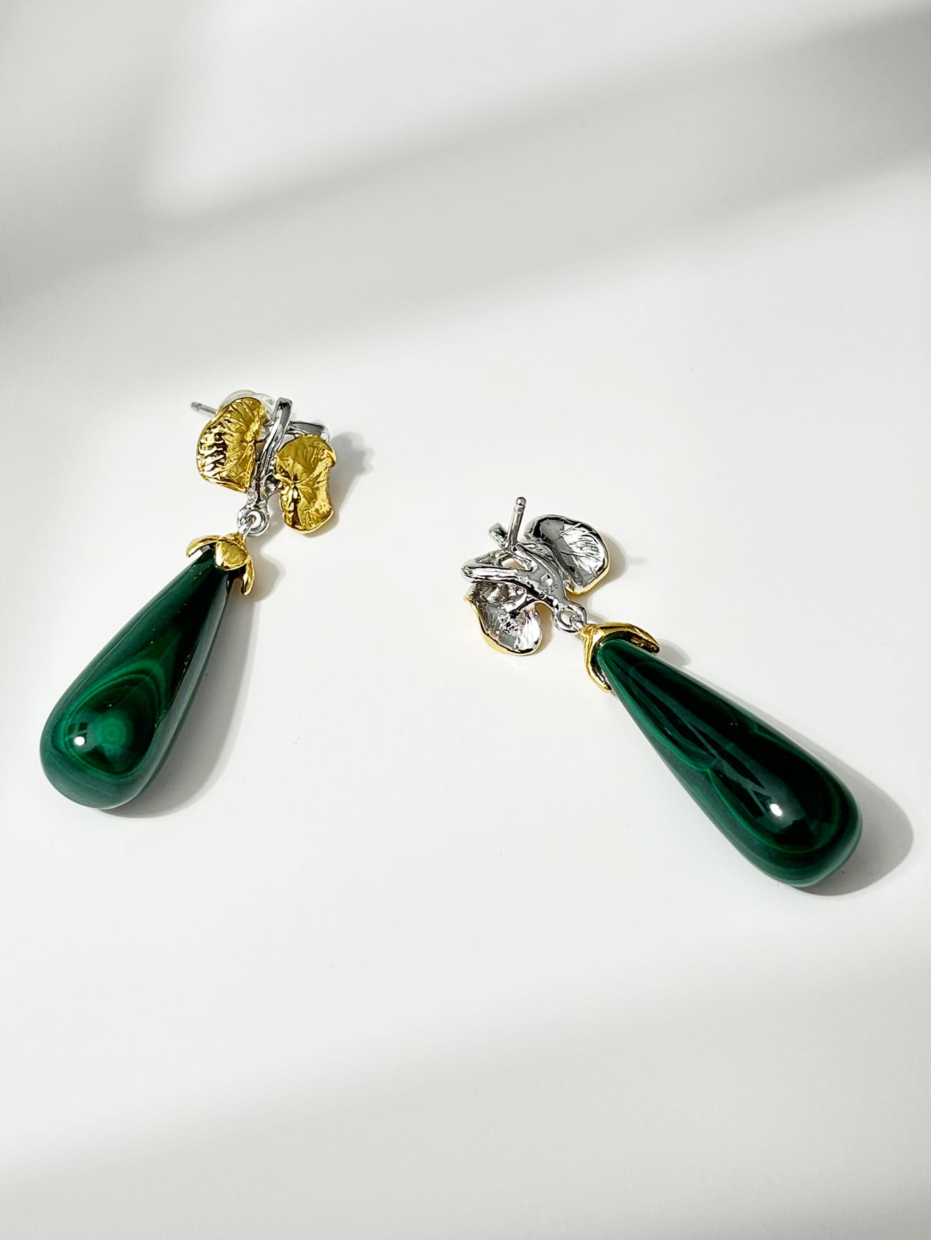 Verdant Oasis Gemstone Dangle Earrings