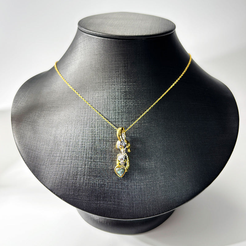 Luxury mother and child leopard necklace/brooch