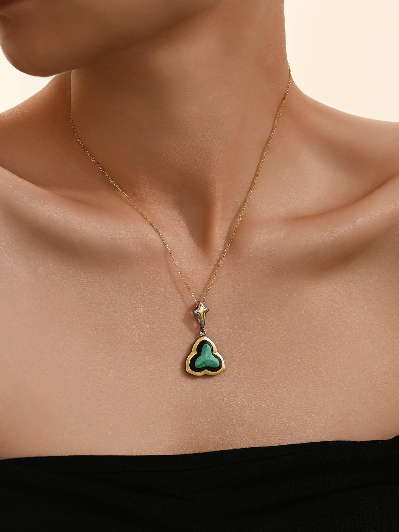 Vintage - Charm Malachite Necklace