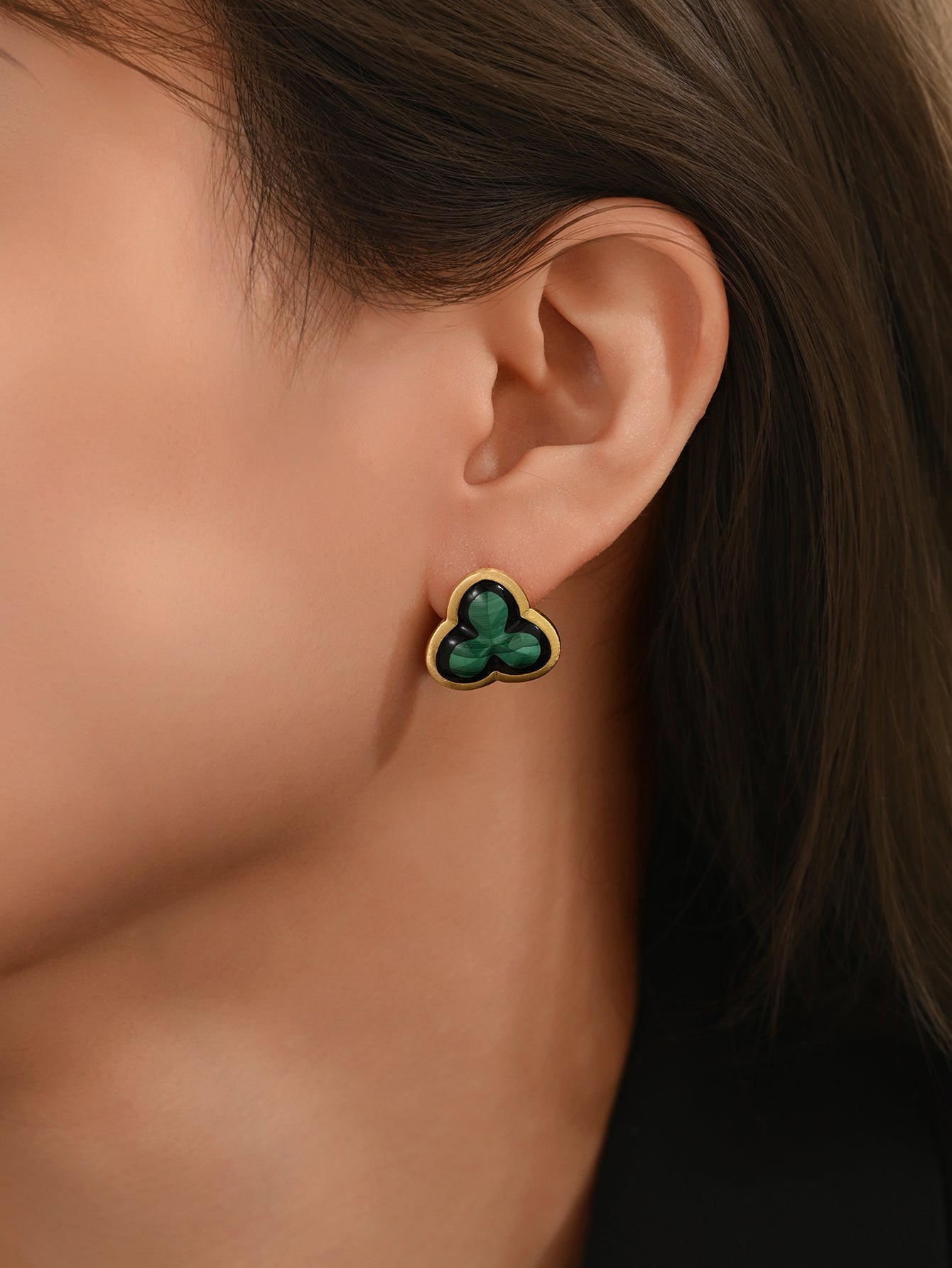 Vintage - Inspired Malachite Studs