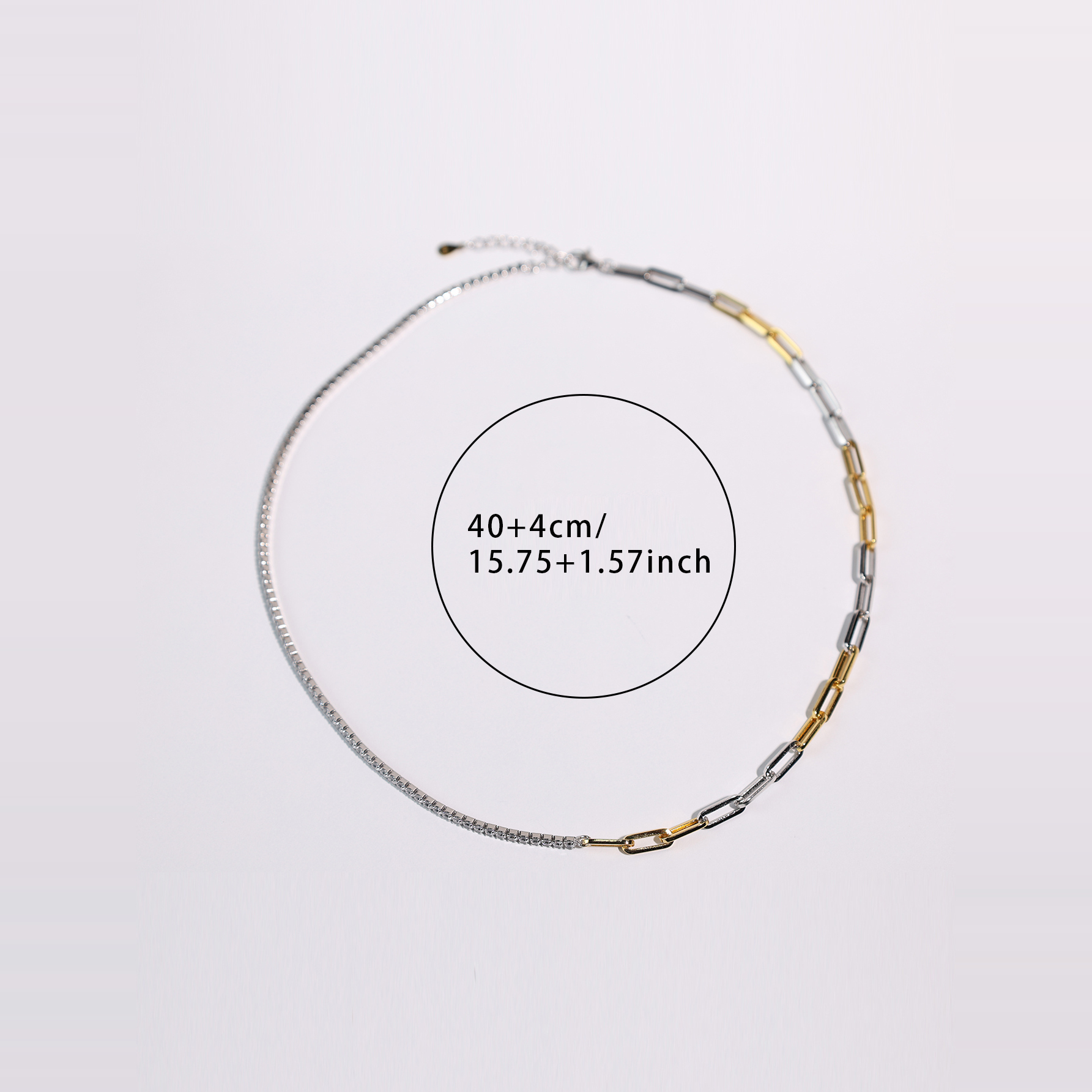 Sparkling spliced zircon necklace