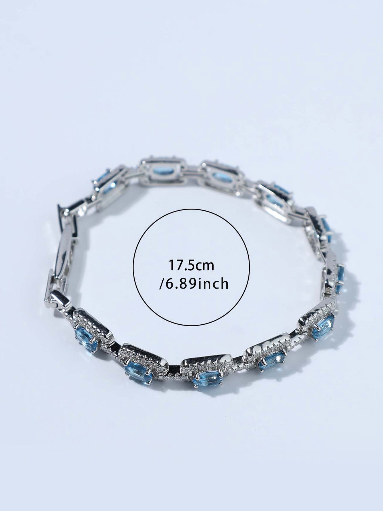 Blue - Gem Topaz & Sparkling  Bracelet