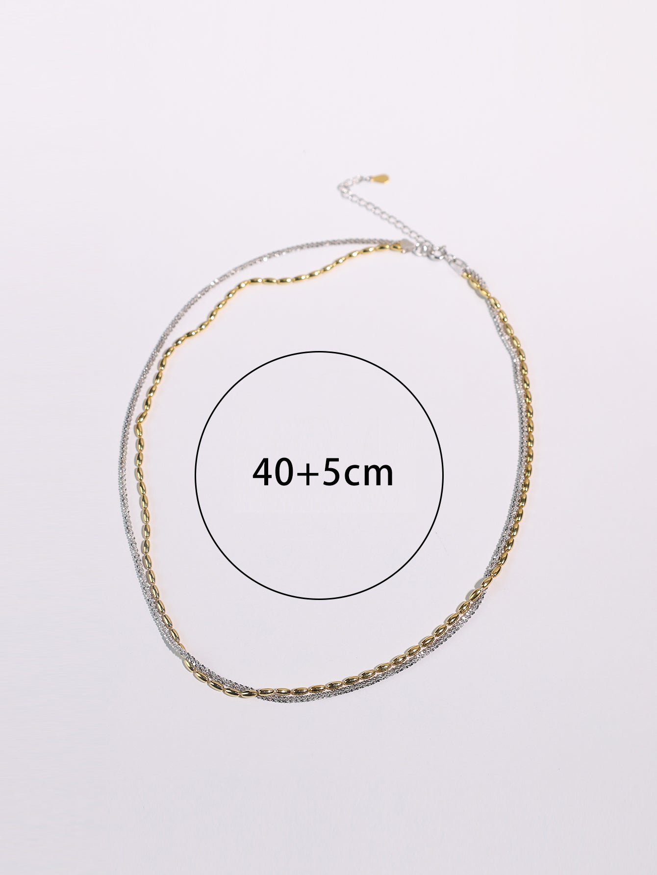 Two-tone double-layered necklace