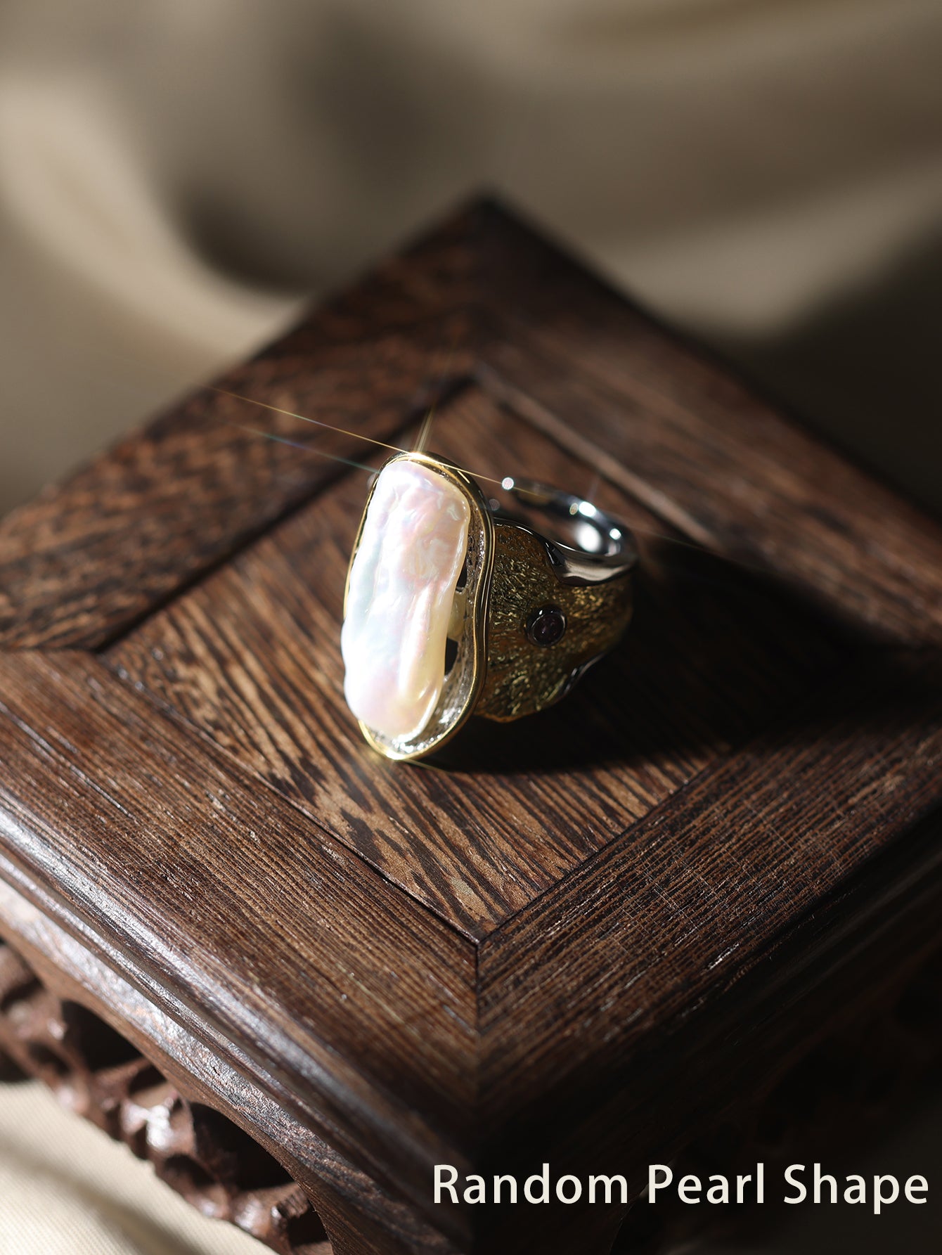 Artistic Irregularity Baroque Pearl -  Ring